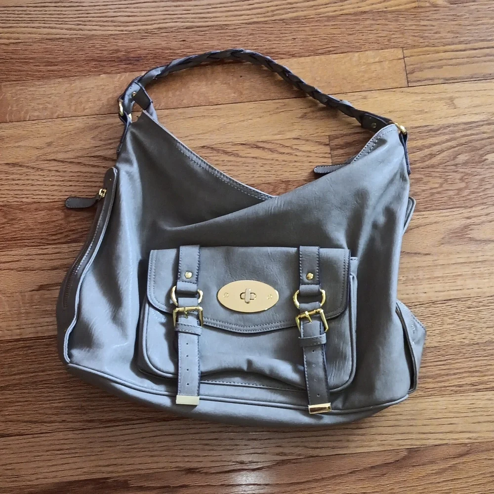 Urban Expressions 🩶 Roomy Gray Hobo Crossbody or  Shoulder Bag